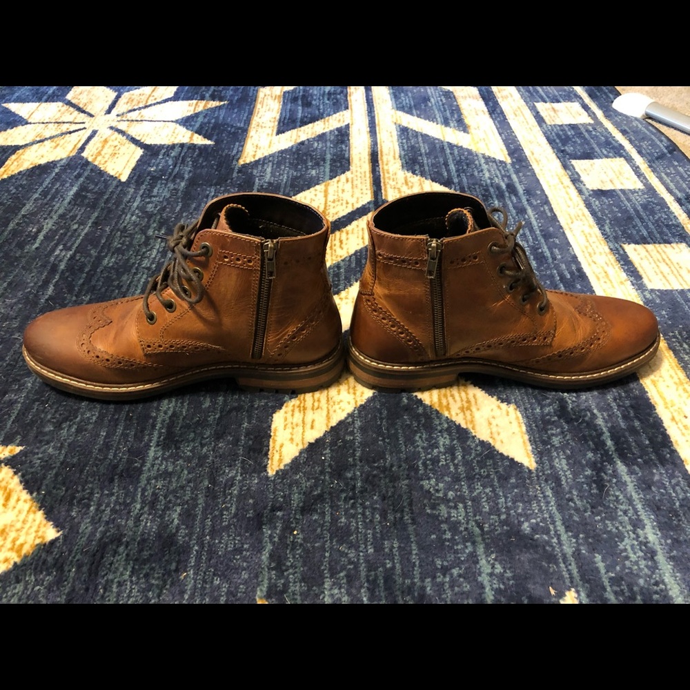 Crevo Brown Leather Boots Size 10